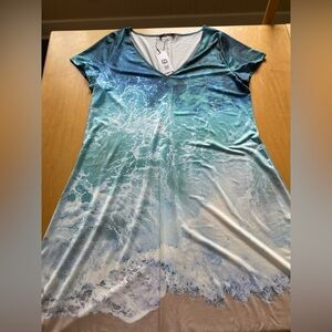 Noracora Teal and White Dress XXL